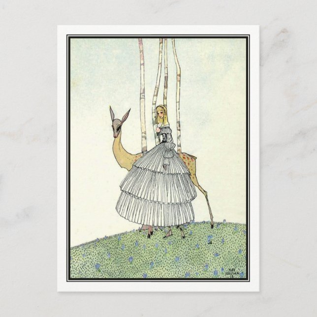 Kay Nielsen - In Powder and Crinoline Vykort (Framsida)