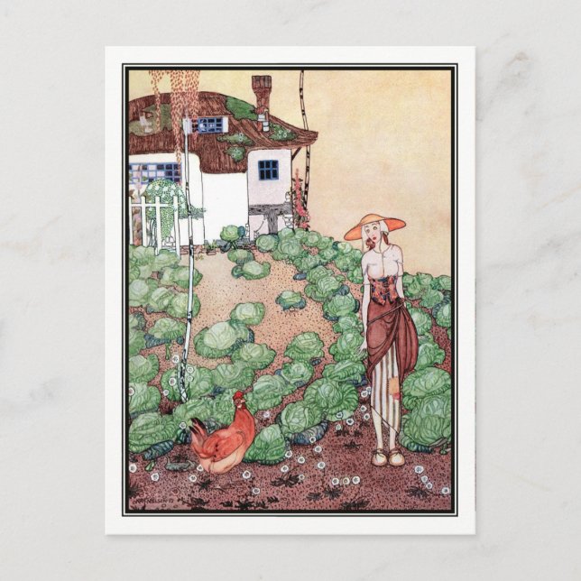 Kay Nielsen - In Powder and Crinoline Vykort (Framsida)