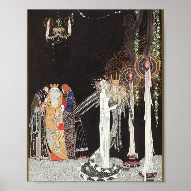 Kay Nielsen Öster i Sol och Väster i Måne Poster (Framsidan)
