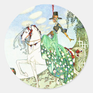 Kay Nielsens Fairy Tale Princess Minotte Runt Klistermärke