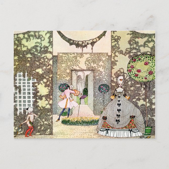 Kay Nielsens Kärlek under eftermiddagen Vykort (Framsida)