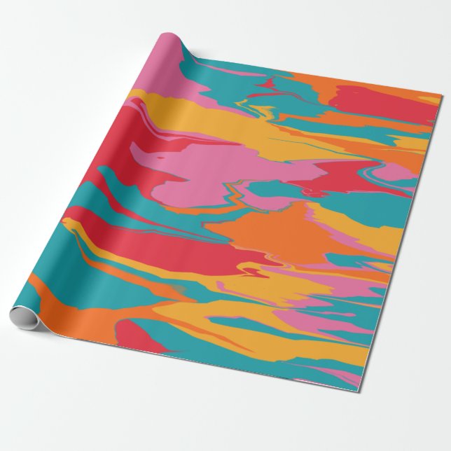Kaya - Abstrakt flytande design Presentpapper (Utrullad)