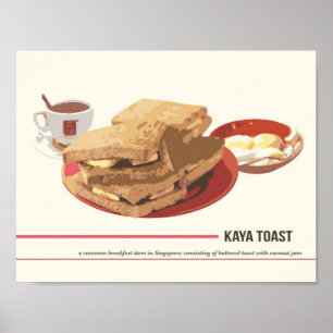 Kaya rostat brödaffisch poster