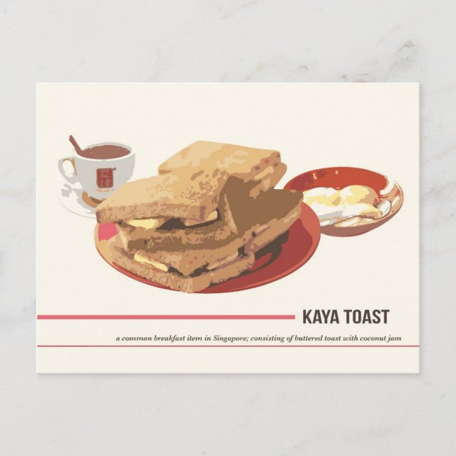Kaya Toast-vykort Vykort (Framsida)