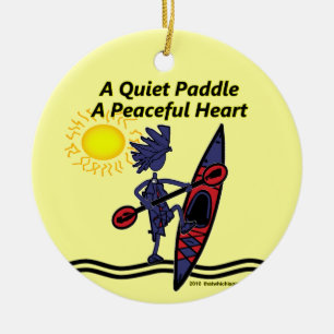Kayak A Quiet Paddle Vågar Julgransprydnad Keramik
