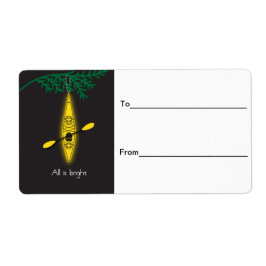 Kayak "All is bright" - juletikett Fraktsedel