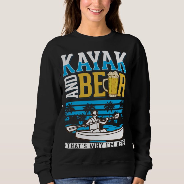 Kayak And Beer Kayaker Kayak T Shirt (Framsida)