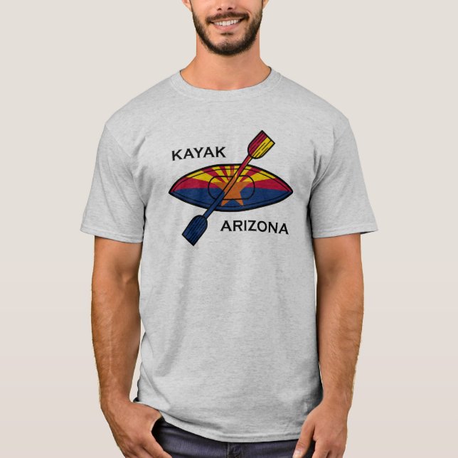 Kayak Arizona Flagga T Shirt (Framsida)