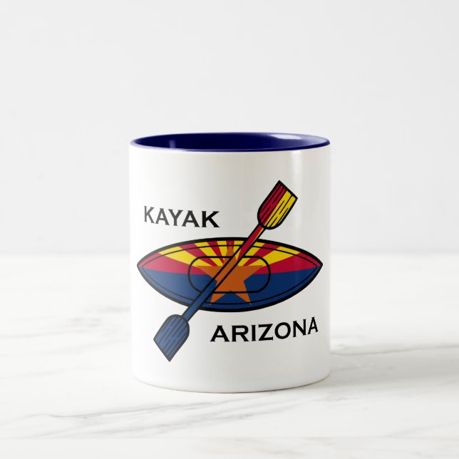 Kayak Arizona Flagga Två-Tonad Mugg (Center)