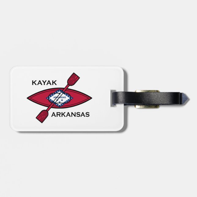 Kayak Arkansas Flagga Bagagebricka (Baksida Vågrät)