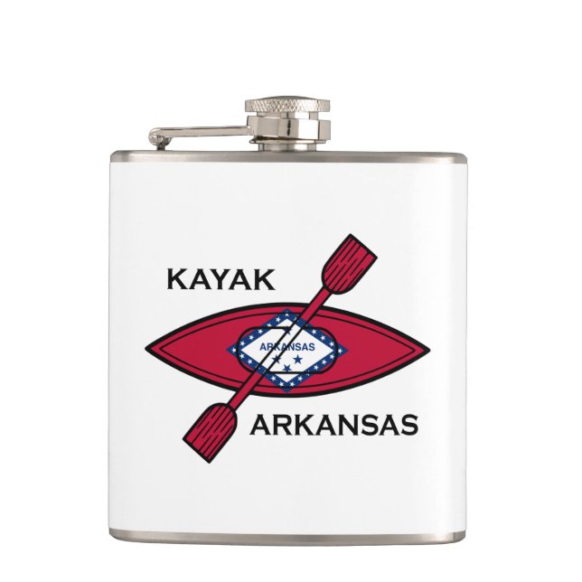 Kayak Arkansas Flagga Fickplunta (Framsidan)