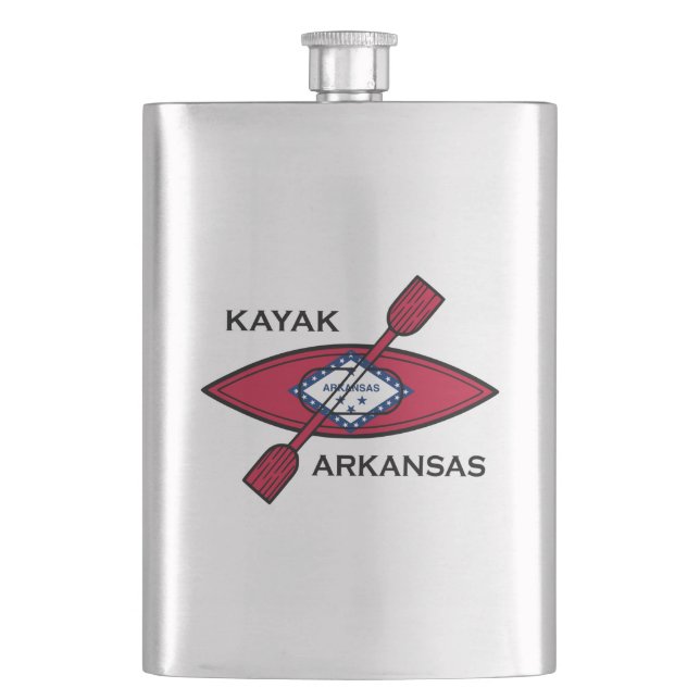 Kayak Arkansas Flagga Fickplunta (Framsidan)