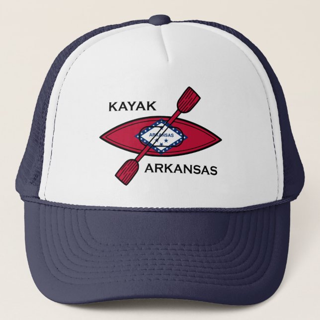 Kayak Arkansas Flagga Keps (Framsida)