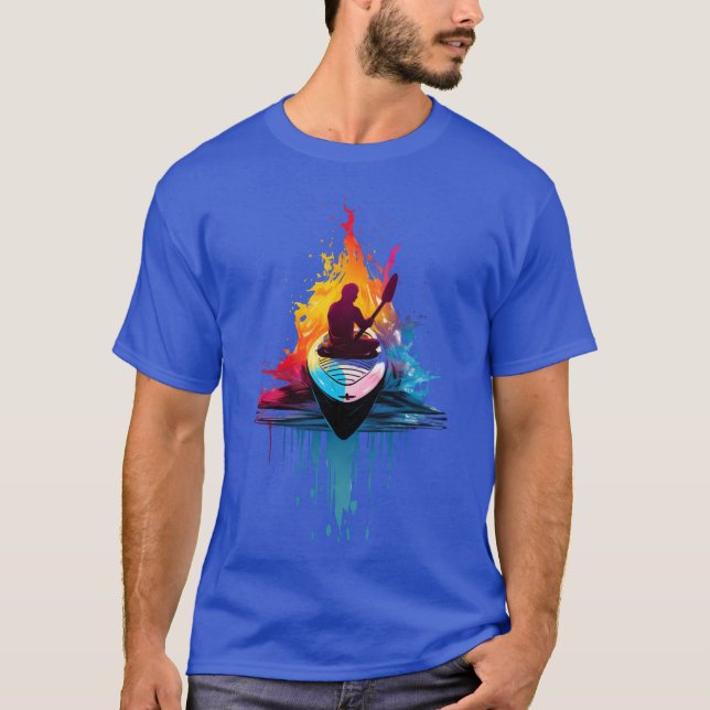 Kayak Art Kayak Sport for Kayakers retro T Shirt (Framsida)