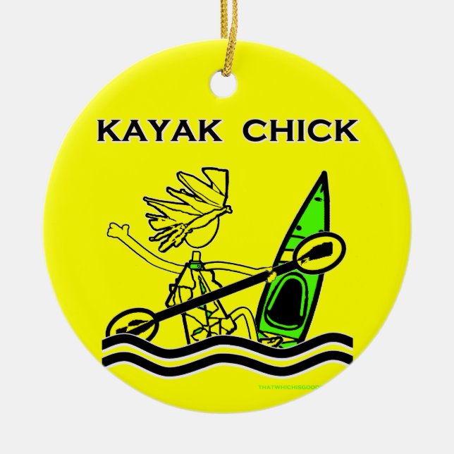 Kayak Chick Design & Sak Julgransprydnad Keramik (Framsidan)