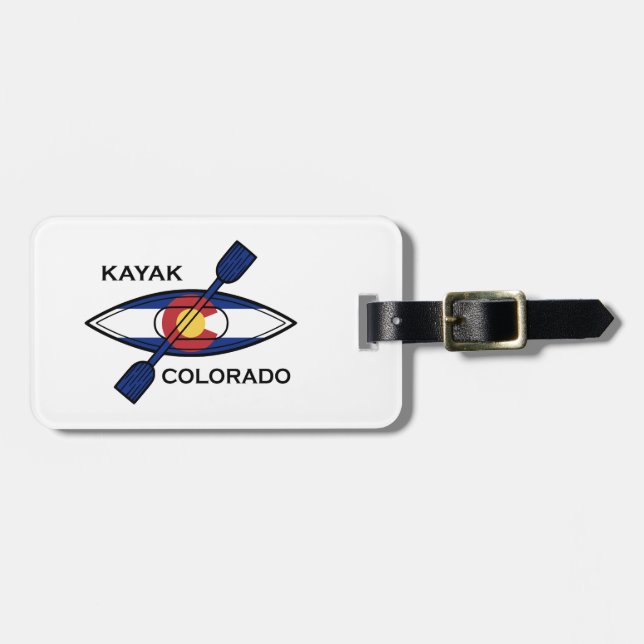 Kayak Colorado Flagga Bagagebricka (Horisontell Framsida)