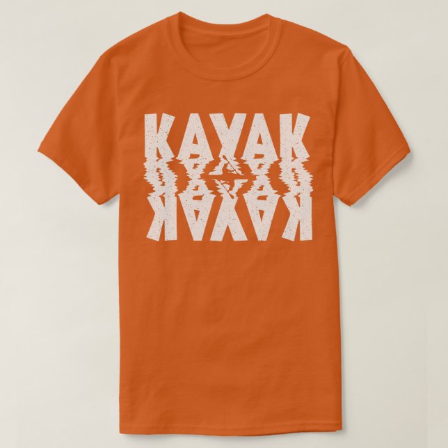 Kayak Distress White Typography T Shirt (Design framsida)