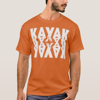 Kayak Distress White Typography T Shirt