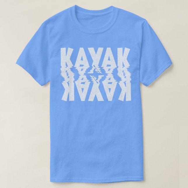 Kayak Distress White Typography T Shirt (Design framsida)