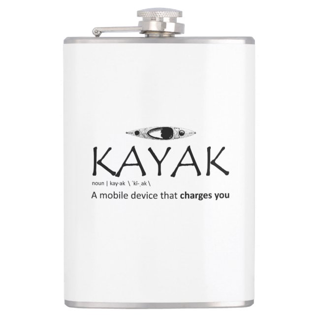 Kayak, en mobil enhet som laddar dig fickplunta (Framsidan)