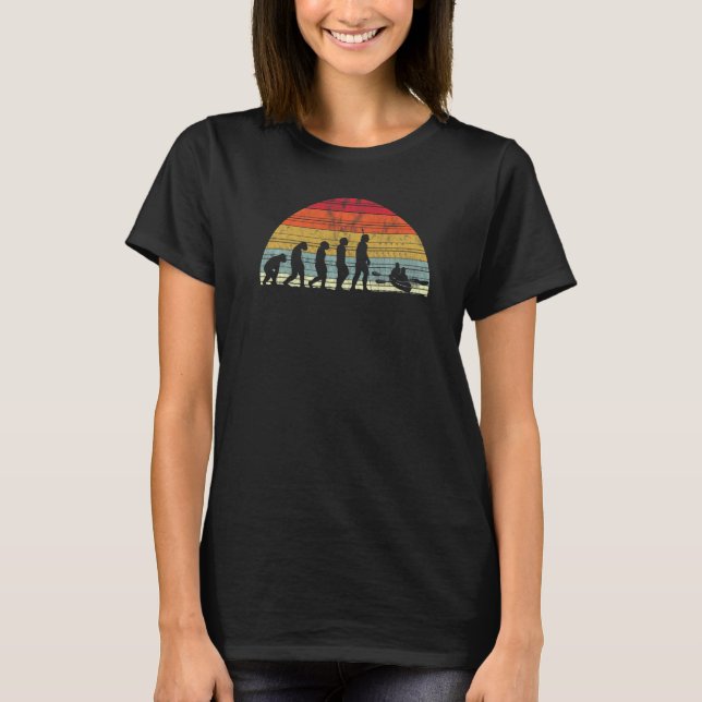 Kayak Evolution Evolution Evolution of Man Kanu Ca T Shirt (Framsida)