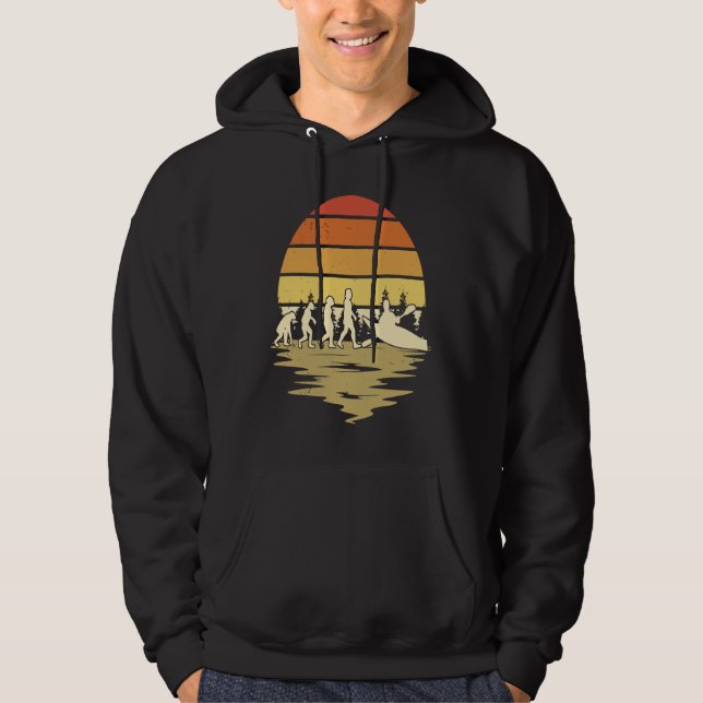 Kayak Evolution Retro Kayaker Hoodie (Framsida)