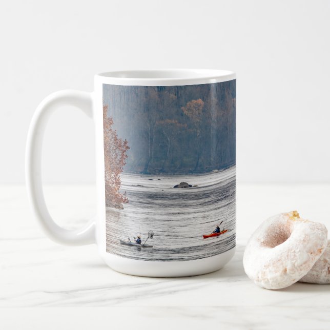 Kayak Fishing Kaffemugg (Med munk)