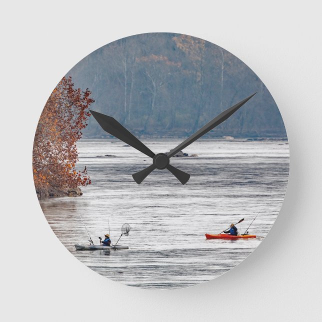 Kayak Fishing Rund Klocka (Framsida)