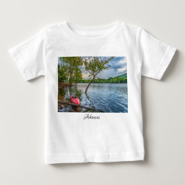 Kayak Flytande Bord Sten Sjö T Shirt (Framsida)