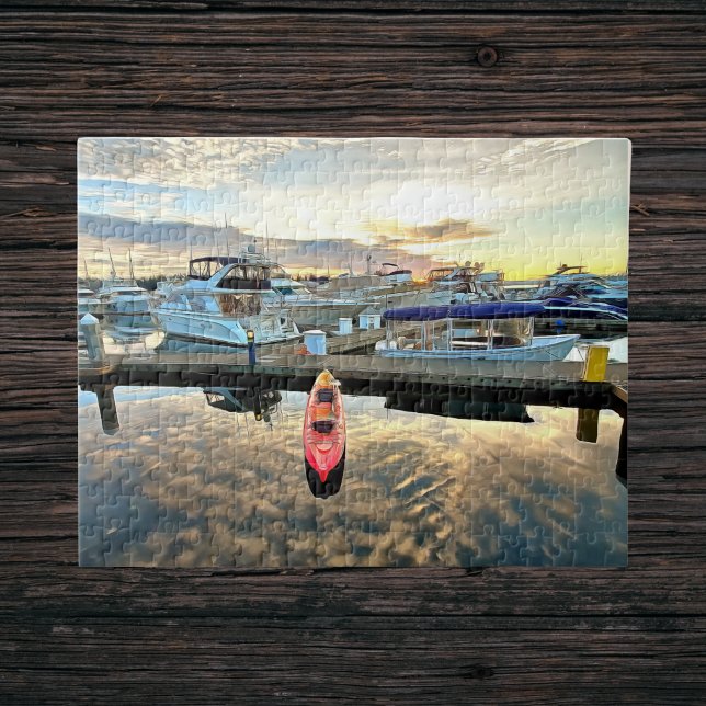 Kayak Flyter över moln och solnedgång Pussel (Skapare uppladdad)