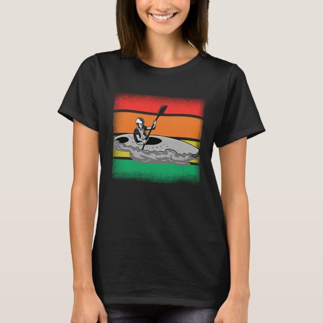 Kayak  for men women kayak canoe paddling t shirt (Framsida)