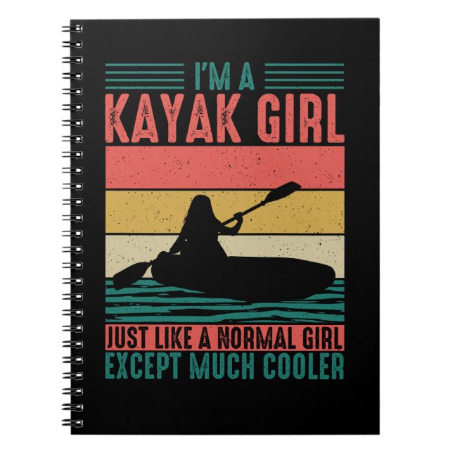 Kayak Girl but Cooler Anteckningsbok (Framsidan)
