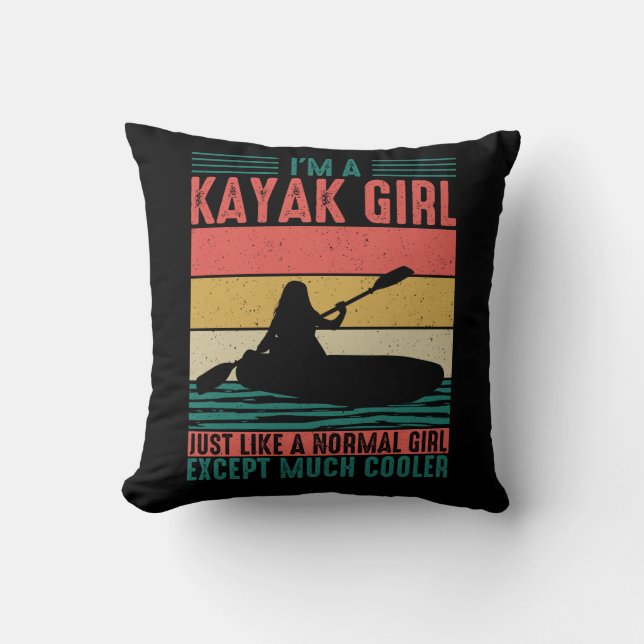 Kayak Girl but Cooler Kudde (Framsida)