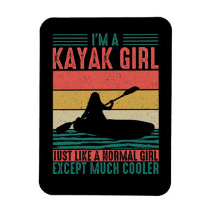 Kayak Girl but Cooler Magnet