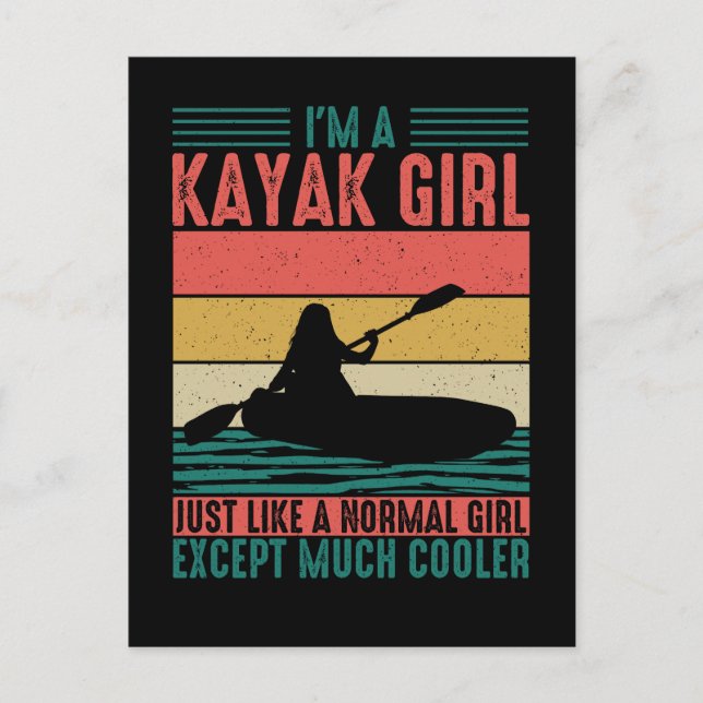 Kayak Girl but Cooler Vykort (Framsida)