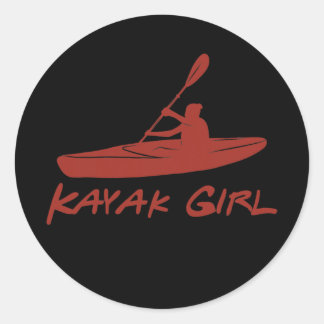 Kayak Girl Kayak-tillbehör Kvinnor Kayaking Runt Klistermärke