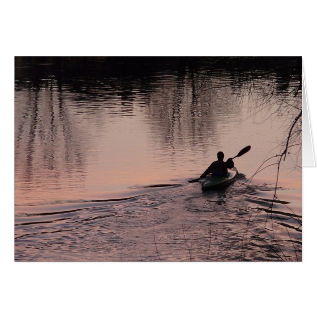 Kayak-hälsningskort Hälsningskort (Framsidan Horizontal)