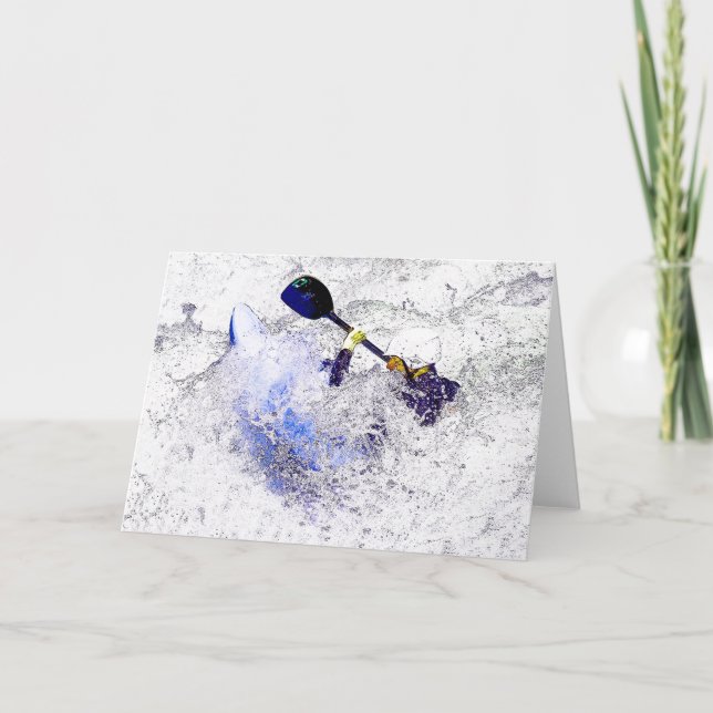 Kayak-hälsningskort Kort (Framsida)