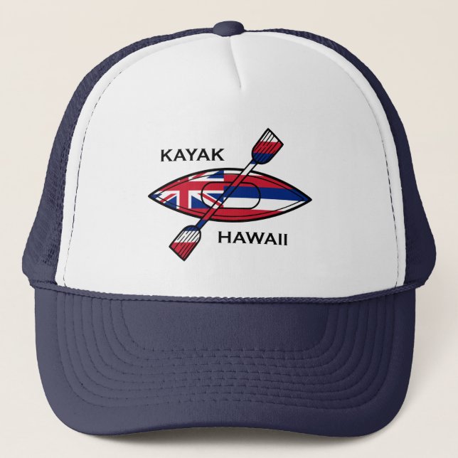 Kayak Hawaii Flagga Keps (Framsida)