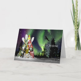 Kayak Julgran Aurora Borealis Helgkort