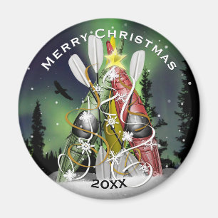 Kayak Julgran Aurora Borealis Magnet