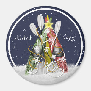 Kayak Julgran vinterkayakpaddling Magnet