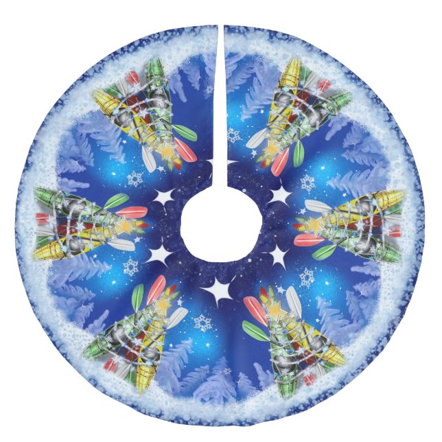 Kayak Julgran vinterkayaks paddor Julgransmatta Borstad Polyester (Framsidan)