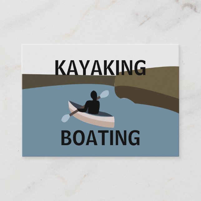 Kayak Kanot Kanotsegla Visitkort (Framsida)