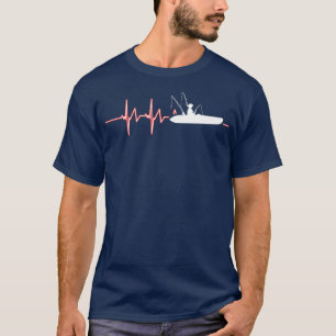 Kayak Kayaker Kayaking Angling Fishing Heartslag T Shirt