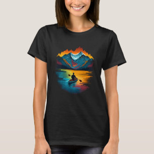 Kayak Kayaker Kayaking på Kanobergen Sjö T Shirt