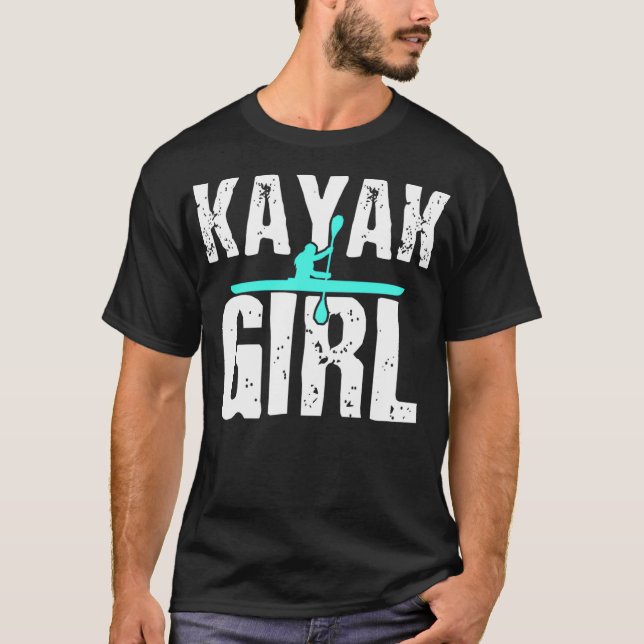 Kayak Kayaking Boating Gift Vatten Rwing T Shirt (Framsida)