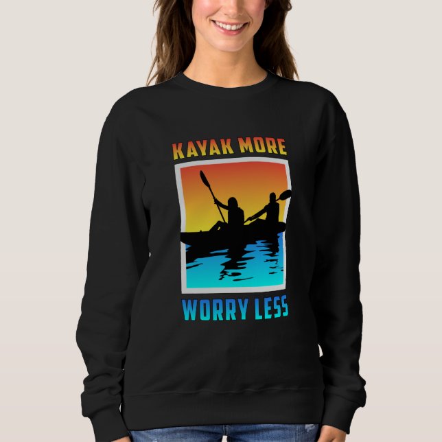 Kayak Kayaking Canoe Canoeing Paddle Funny Gift T Shirt (Framsida)