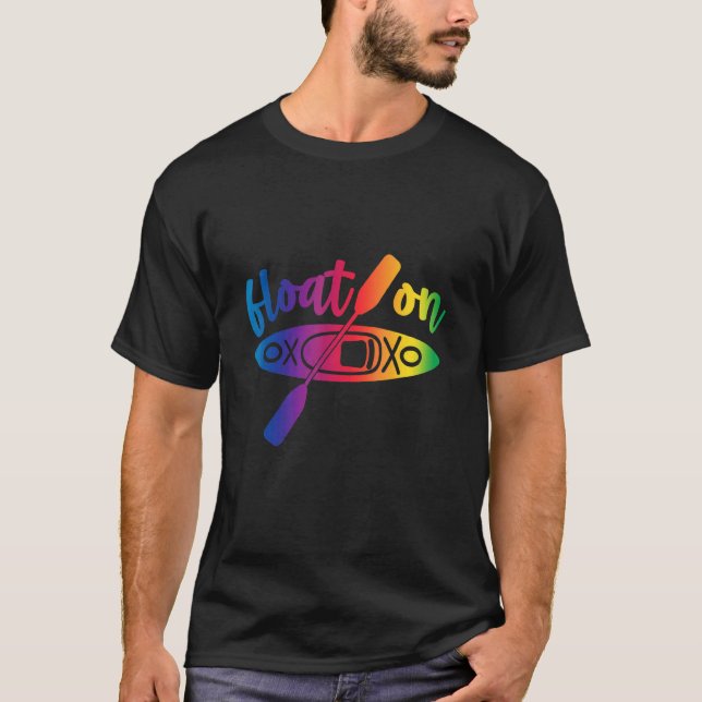 Kayak Life Kayaking Flyter på T Shirt (Framsida)