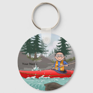 Kayak - Male Tecknad by PrintedPerfection.com Nyckelring